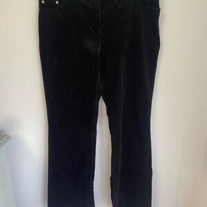 INC Black Corduroy Flare Jeans Size 12